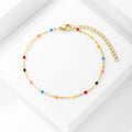 Women’s Fashion Mixed Color Beaded Bracelet - Gold - electronic accessories