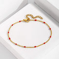 Women’s Fashion Mixed Color Beaded Bracelet - Red - electronic accessories