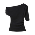 Women’s Fashion Shoulder-baring Asymmetric Top - electronic accessories