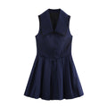 Women’s Fashion Wide Pleated Lead Short Dress - Picture Color / L - Other