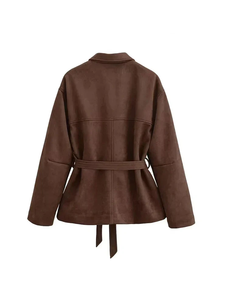 Women’s Faux Suede Loose Jacket