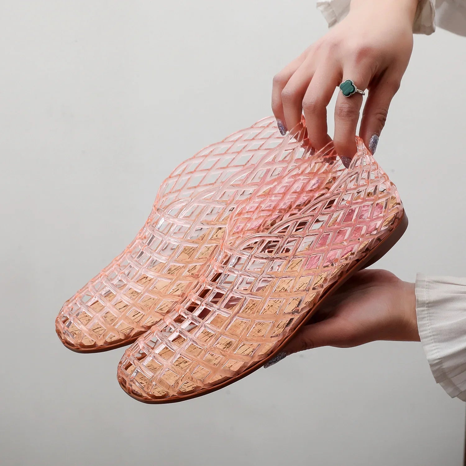 Women’s Flat Sandals Breathable Summer Casual Jelly - Pink / 36