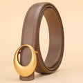 Women’s Genuine Leather Belt - Khaki / 110cm / CHINA