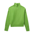 Women’s Half High Neck Soft Knit Pullover Sweater - green / M