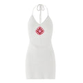 Women’s Halter Bodycon Mini Dress - WHITE / XL