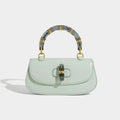 Women’s Handbags Bamboo Handle High-grade Leather - Mint Green