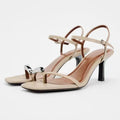 Women’s High Heeled Sandals - Beige / 39