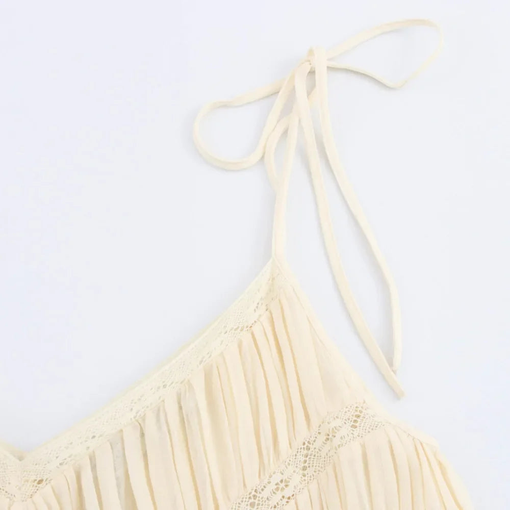 Women’s Hollow Strap Top Lace-up