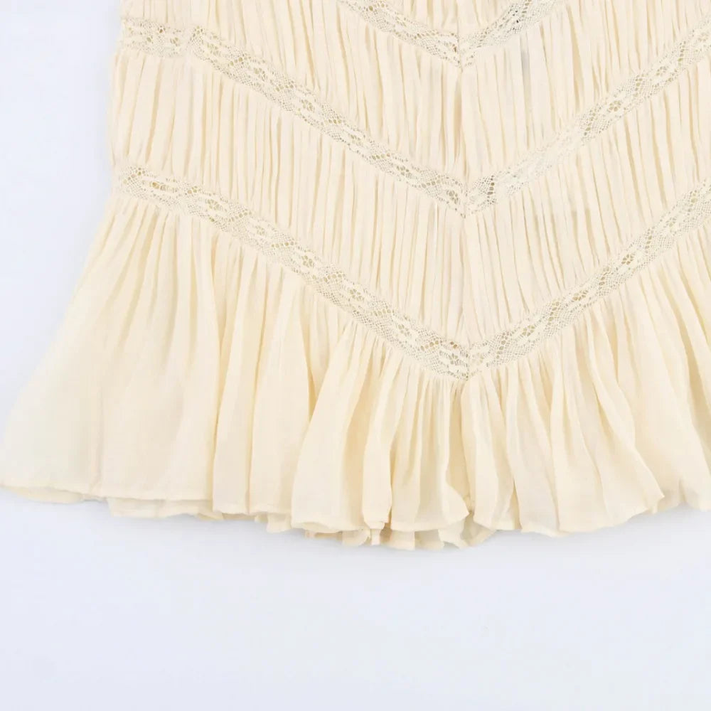 Women’s Hollow Strap Top Lace-up