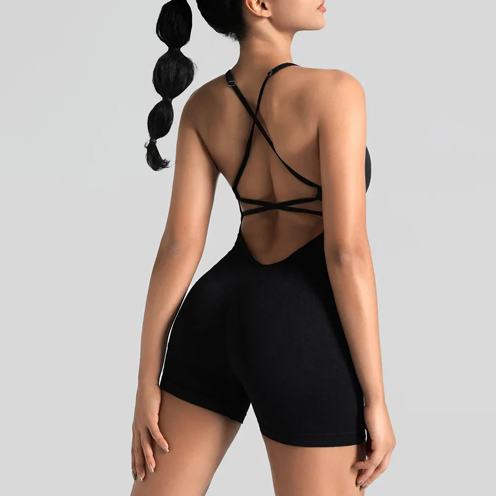 Women’s Jumpsuit Hollow Out Suspender Bodysuit