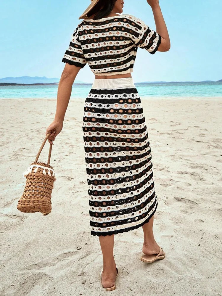 Women’s Knitted Beach Skirt Sets