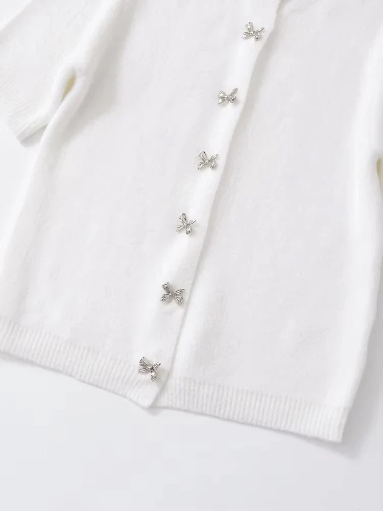 Women’s Knitted Cardigan Sweater with Buttons