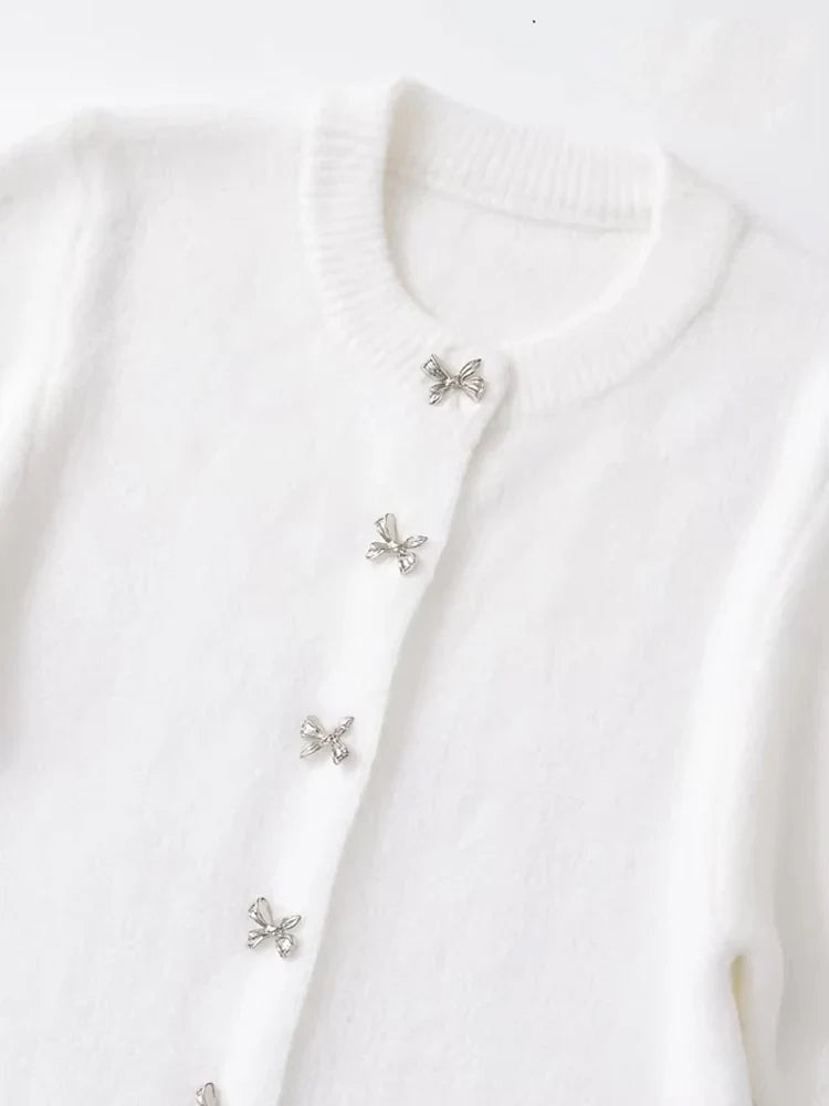 Women’s Knitted Cardigan Sweater with Buttons