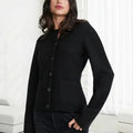 Women’s Knitted Cardigan SweaterJacket - XL / bla/black