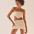 Women’s Knitted Dress Tube Top Short Skirt - Other