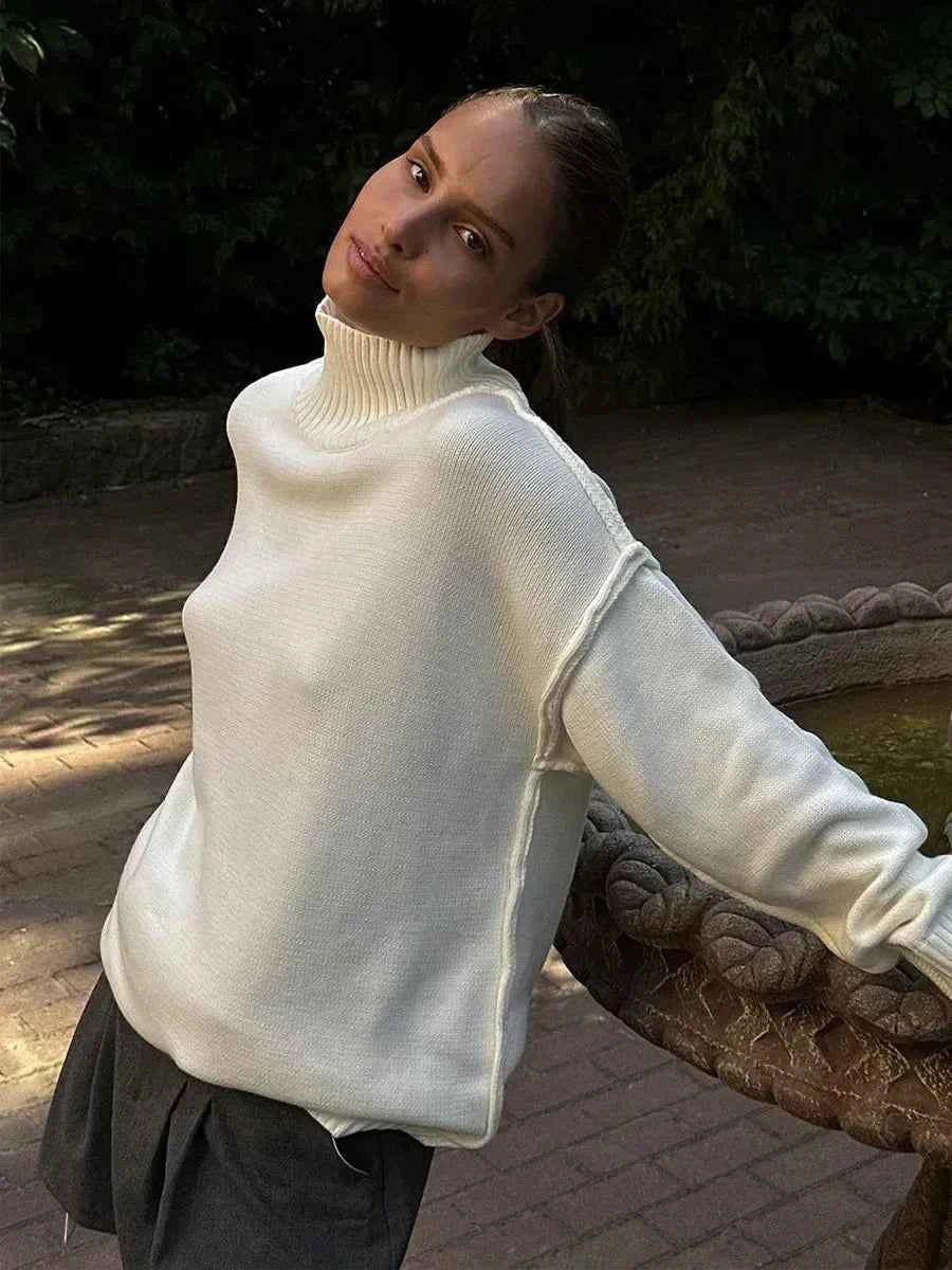Women's Knitted Turtleneck Sweater