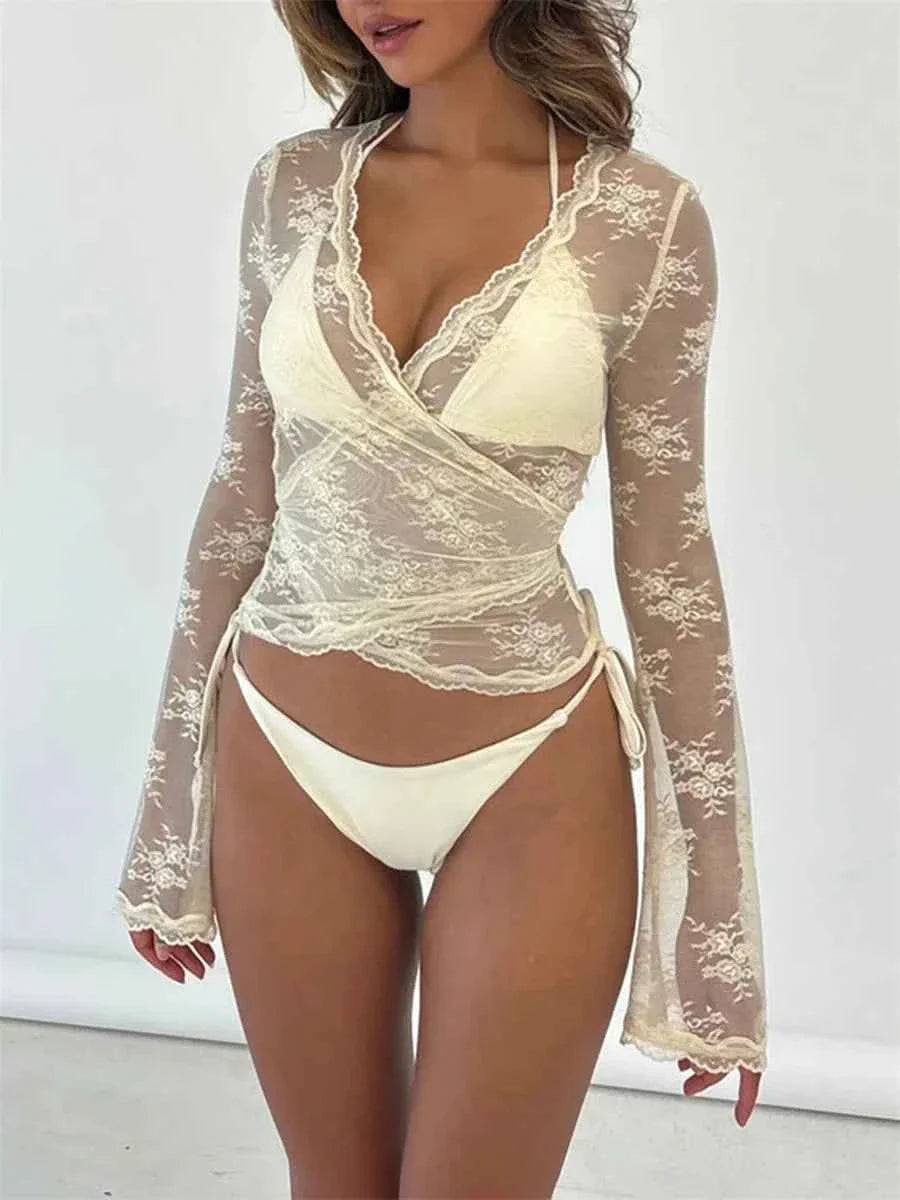 Women's Lace Crop Tops