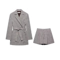 Women’s Lace-up Loose Blazer Shorts Set