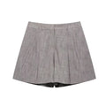 Women’s Lace-up Loose Blazer Shorts Set - Grey shorts / XS