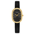 Women’s Literary Belt Casual Retro Small Square Quartz Watch - black