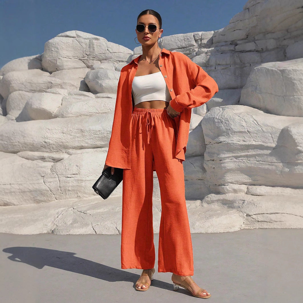 Women’s Long Sleeve Cardigan Two-Piece Set Casual Suit - electronic accessories