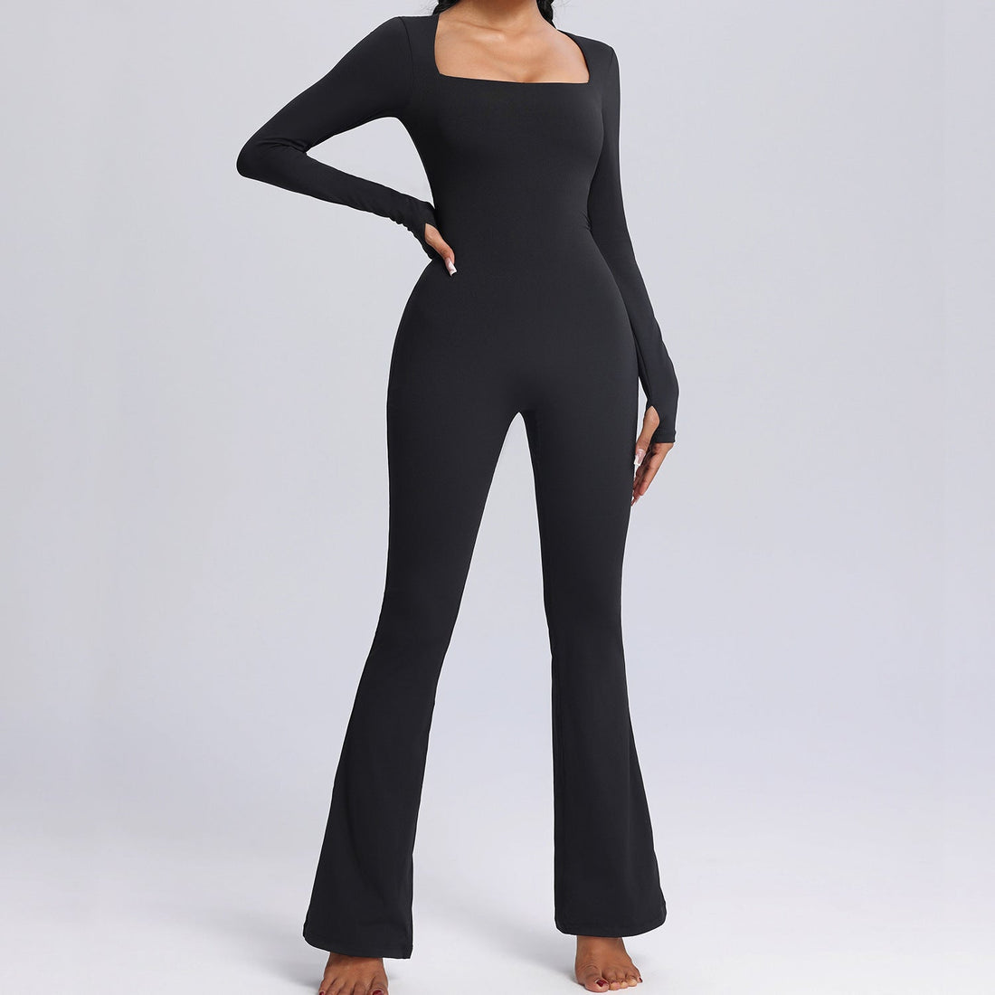 Women’s Long Sleeve Yoga Jumpsuit High Elastic Breathability - Other