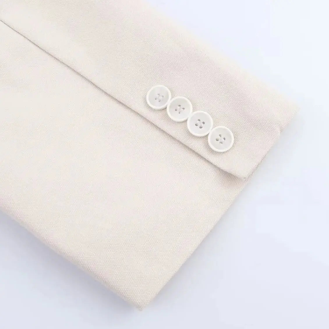 Women’s Loose Texture Blazer Lapel Long Sleeves Patch Pockets Hidden Button Slit Hem Jacket