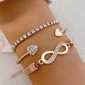 Women’s Loving Heart With Opening Bracelet Creative Retro Simple - Rose Gold - electronic accessories