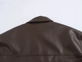 Women’s Mid to Long Length Imitation Leather Pilot Jacket Coat