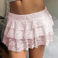 Women’s Mini Skirt Floral Elastic Waist