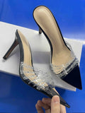 Women's Mules Rhinestone High Heel