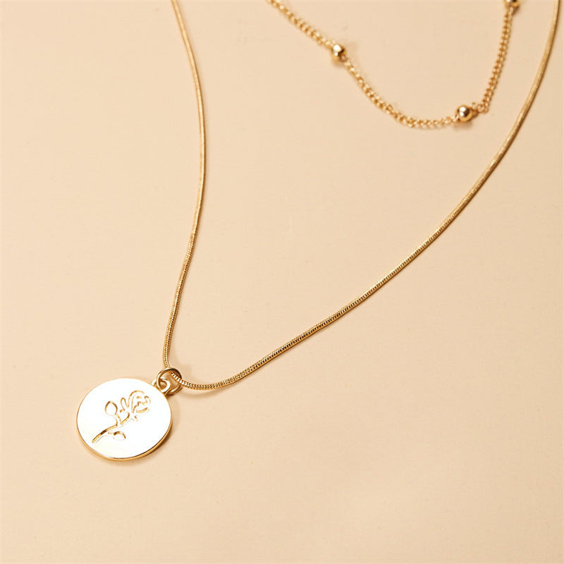 Women’s Multi-layer Necklace Simple Rose Brand Versatile Jewelry - Women - electronic accessories