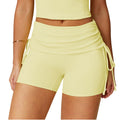 Women’s Nude Feel Tight Yoga Shorts Drawstring - Other