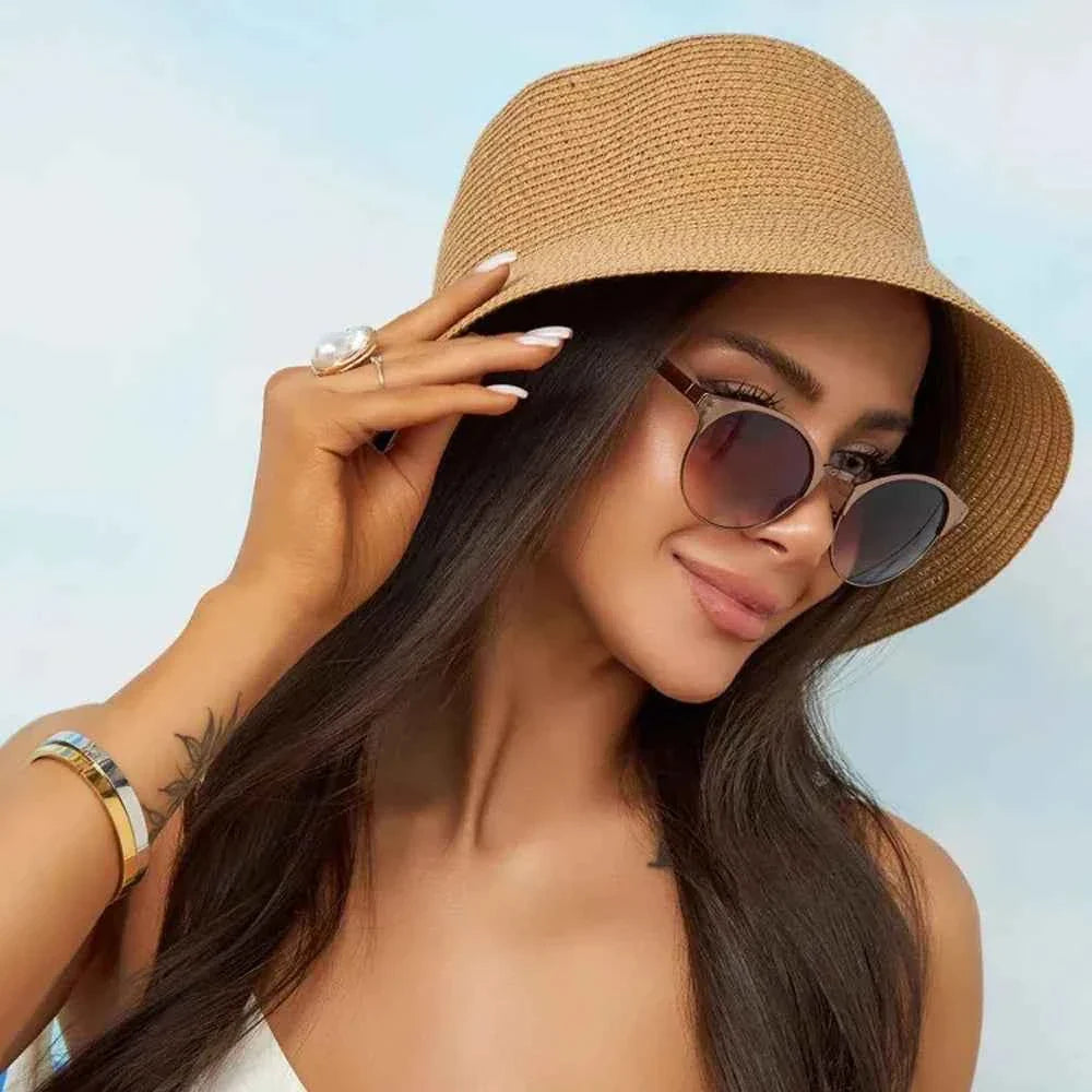 Women's Outdoor Sun Protection Straw Hat