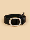 Women’s Oval Diamond Buckle Head Belt
