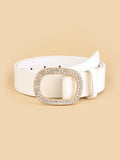 Women’s Oval Diamond Buckle Head Belt