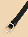 Women’s Oval Diamond Buckle Head Belt