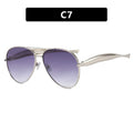 Women’s Oversized Pilot Sunglasses - c7 silver gray