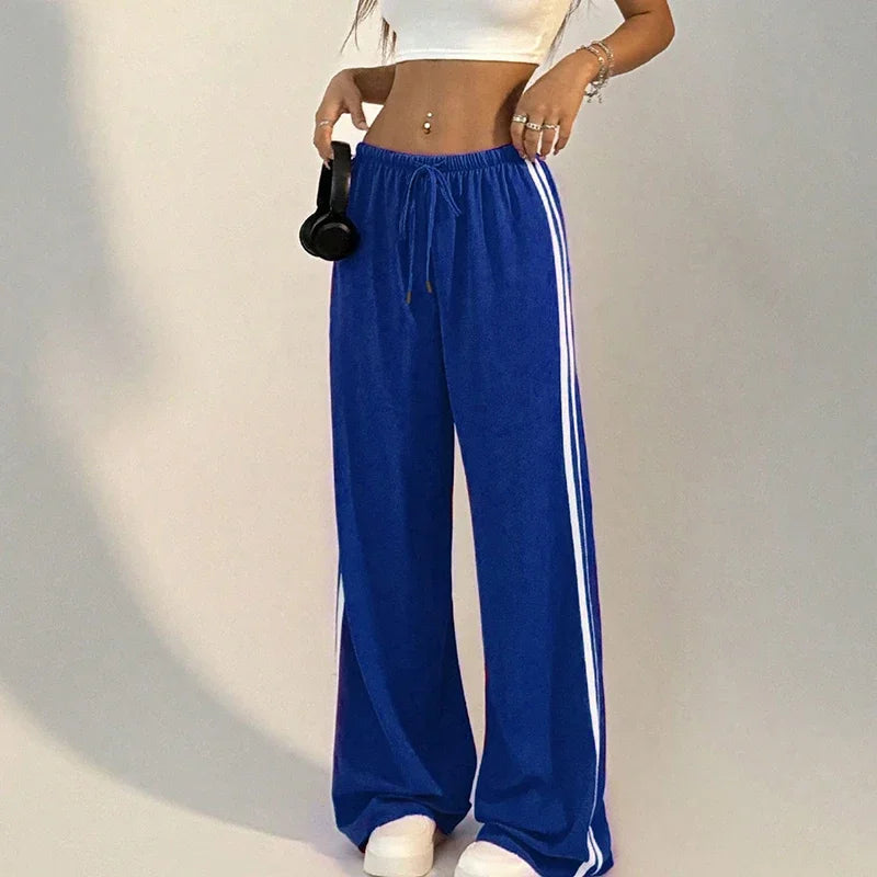 Women’s Pants Streetwear Basic Straight Loose Casual Slim Trousers