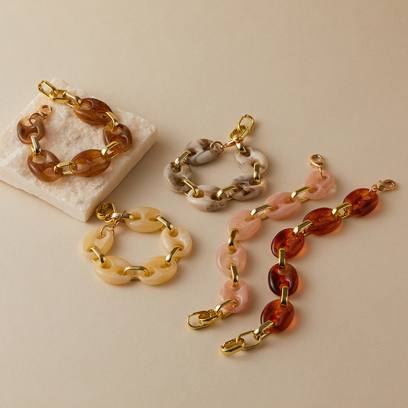 Women’s Personalized Resin Pig Nose Bracelet - electronic accessories