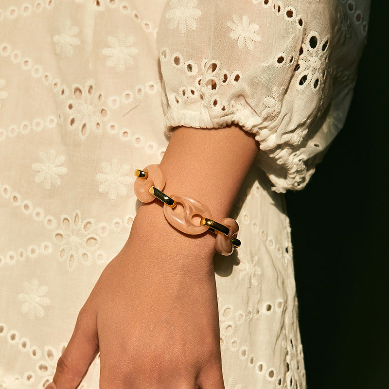 Women’s Personalized Resin Pig Nose Bracelet - electronic accessories