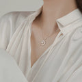 Women’s Planet Necklace Niche Design Temperament Saturn Clavicle Chain Versatile - Women / White Gold - electronic