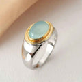 Women's Retro Gold-plated Two-color Opal Ring - Norellé