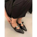 Women's Retro Pointed Toe Low-Heeled Casual Shoes