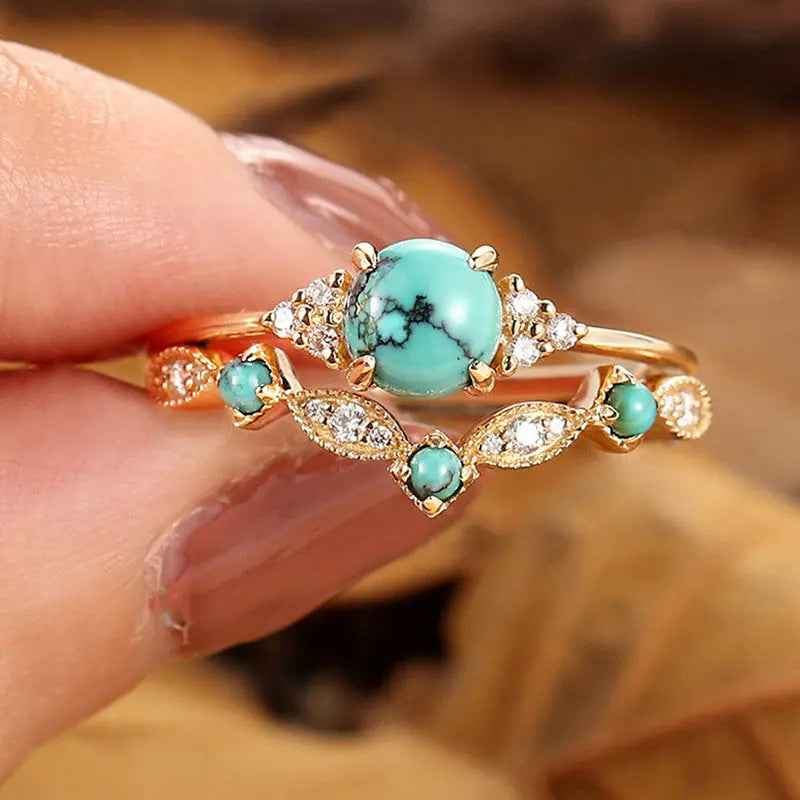 Women’s Retro Turquoise Ring - electronic accessories