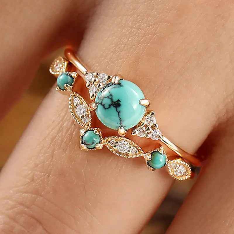Women’s Retro Turquoise Ring - electronic accessories