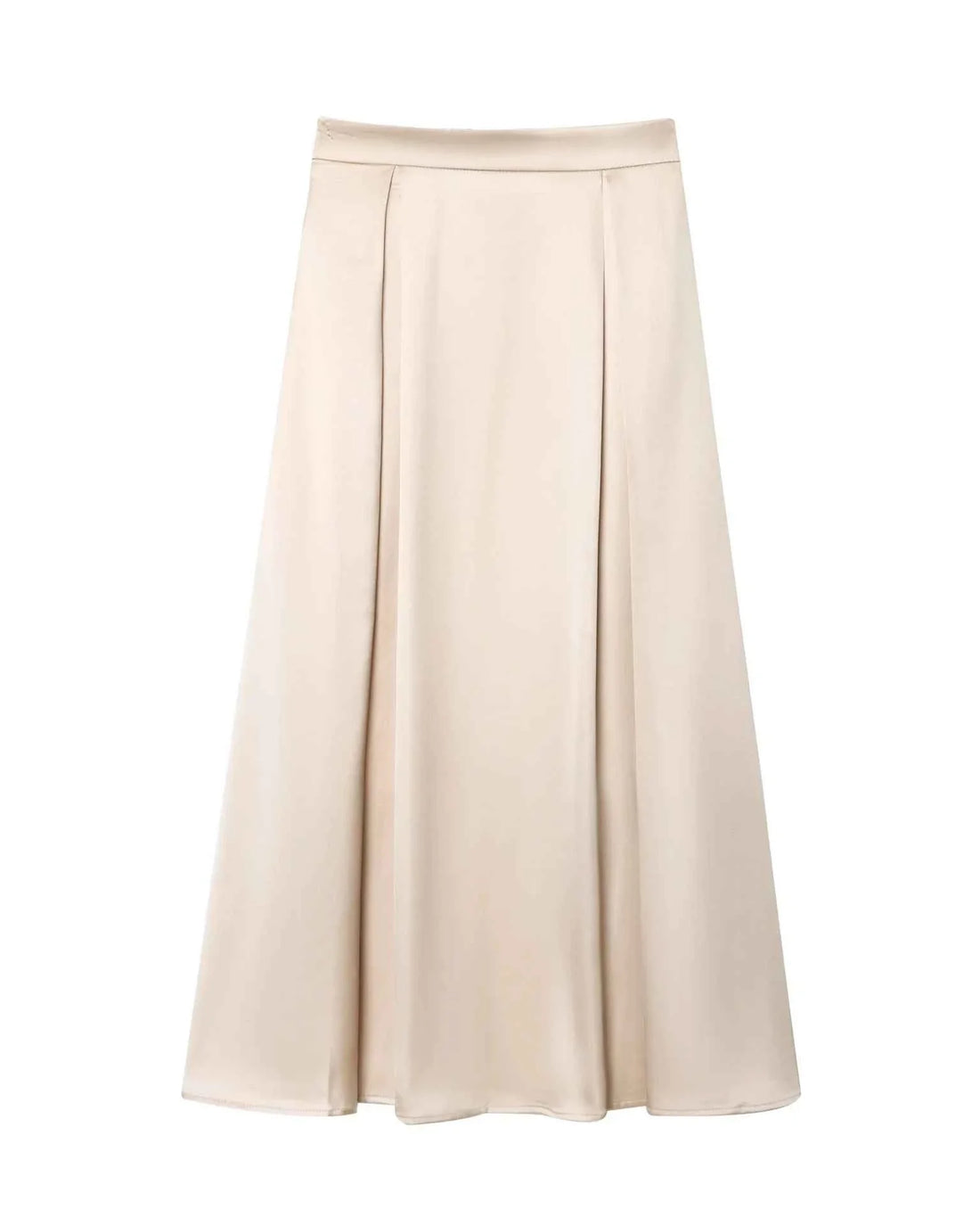 Women's Satin A-line Skirt High Waist