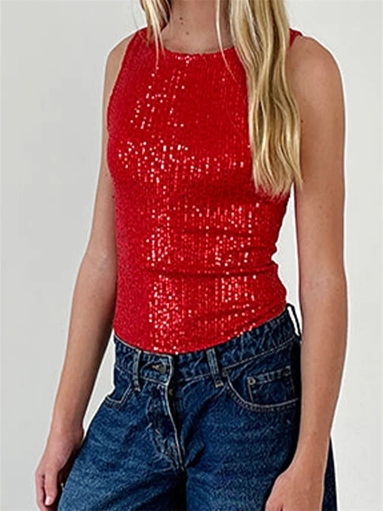 Women’s Sequin Glitter Tank Top