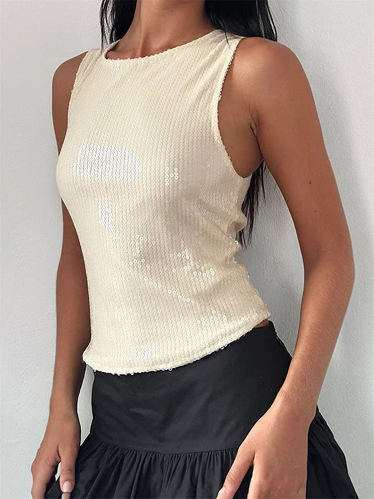 Women’s Sequin Glitter Tank Top