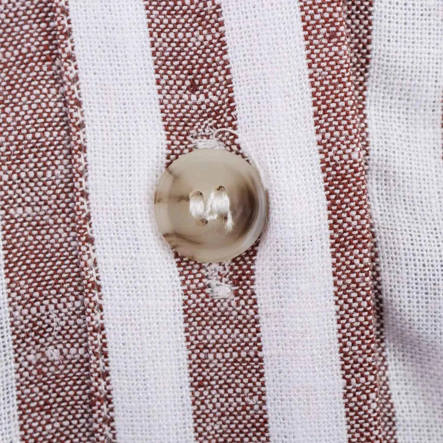 Women's Shirt With a Collar and Wide Sleeves Simple Stripes Single Breasted Shirt